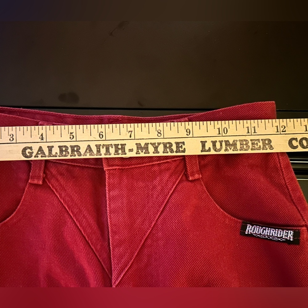 Vtg Roughrider by Circle T Cowgirl Western Jeans Concho Back Red Size 1/2 - Picture 9 of 12